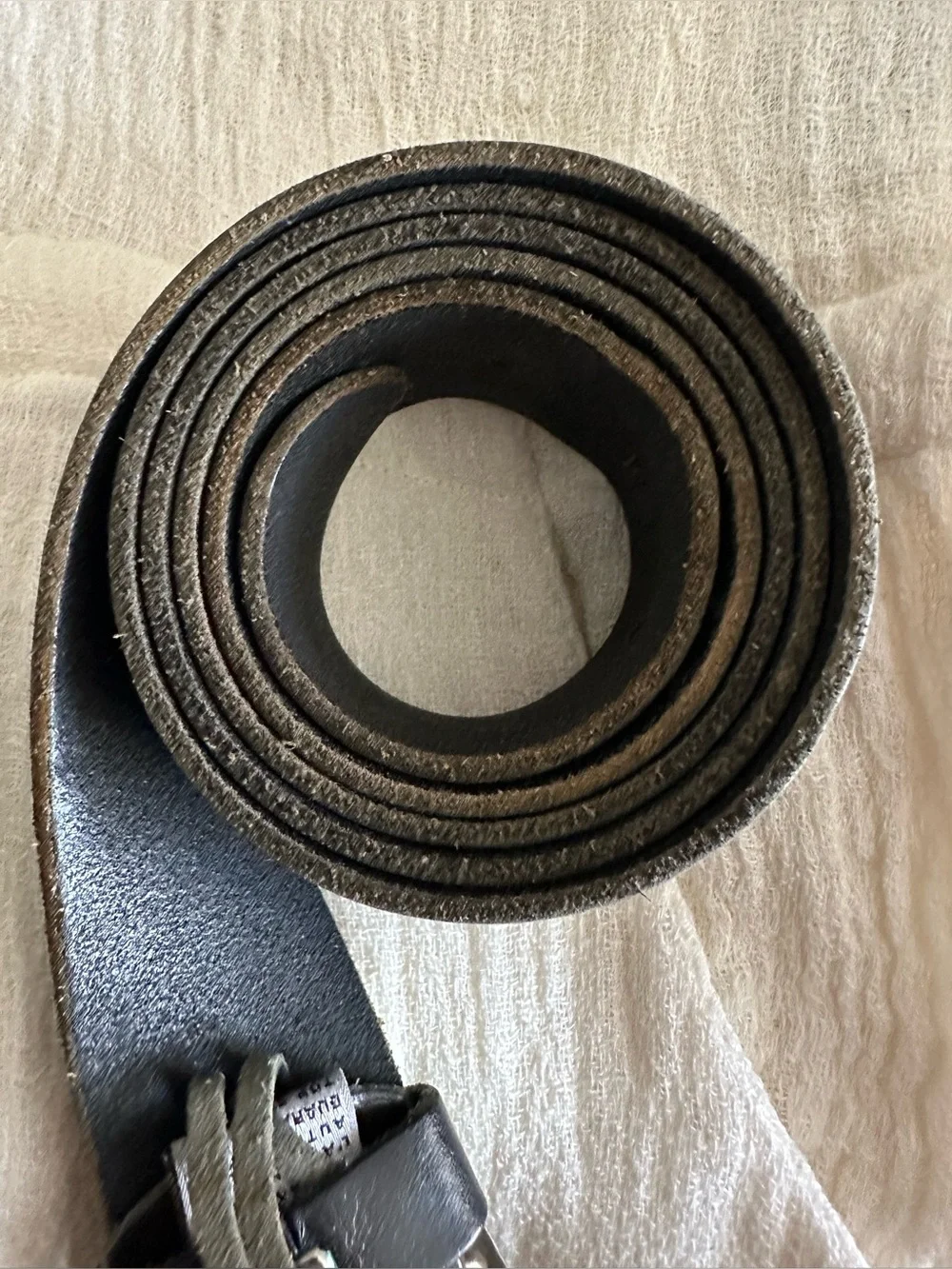 Dolce & Gabbana Black Leather Gold/Silver D&G Logo Buckle Belt 110/52 Authentic